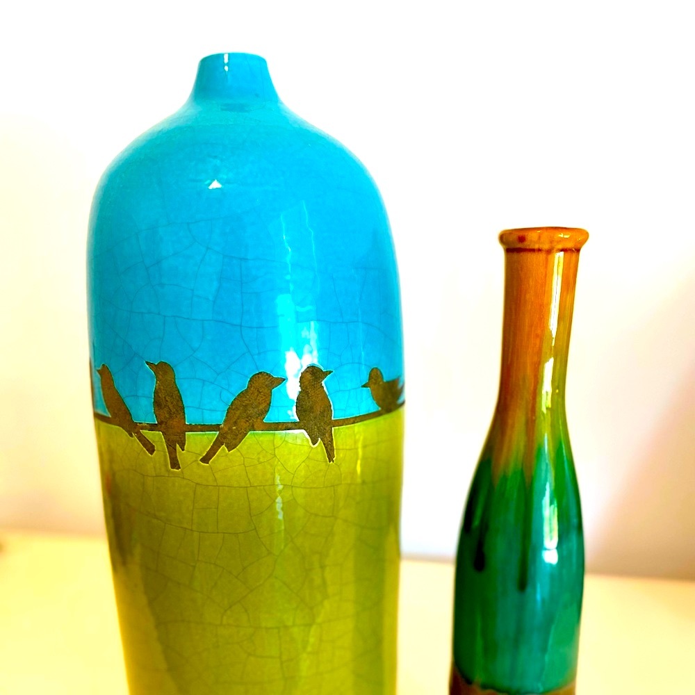 Two Distressed Vases